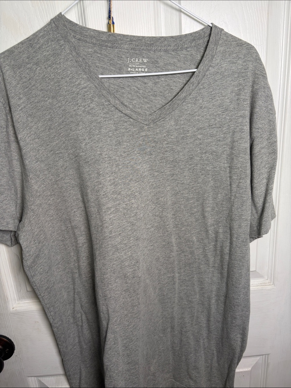 J. Crew Light Gray V-Neck Tee
